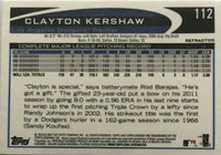 Clayton Kershaw 2012 Topps Chrome XFRACTOR Version Card #112