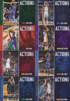 2013 2014 Hoops NBA Action Shots Insert Set with Kobe Bryant and Lebron James PLUS