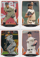 San Francisco Giants 2013 Bowman Team Set with Buster Posey and Tim Lincecum Plus