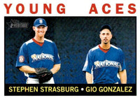 Washington Nationals 2013 Topps HERITAGE Team Set with Stephen Strasburg Aces and Davey Johnson Plus