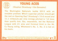 Washington Nationals 2013 Topps HERITAGE Team Set with Stephen Strasburg Aces and Davey Johnson Plus