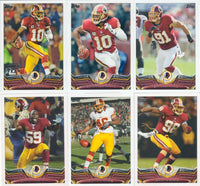 Washington Redskins 2013 Topps Team Set with Robert Griffin III and Jordan Reed Rookie card #317