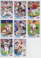 Atlanta Braves 2013 Topps Complete Regular Issue 19 card team set with Evan Gattis RC, Brian McCann, B.J. Upton+