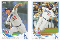 Los Angeles Dodgers 2013 Topps OPENING DAY Team Set with Clayton Kershaw Plus