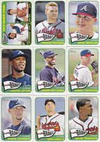 Atlanta Braves 2014 Topps HERITAGE Series Complete Basic 15 Card Team Set with Justin Upton, Jason Heyward, Evan Gattis+