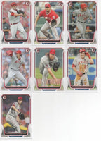 Los Angeles Angels 2014 Bowman Complete Mint 7 Card Team Set with Mike Trout, Pujols+
