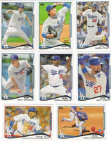 Los Angeles Dodgers 2014 Topps Complete Series One and Two 26 card Team Set with Clayton Kershaw Plus