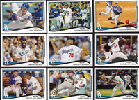 Los Angeles Dodgers 2014 Topps Complete Series 1, 2 and Update Regular Issue 37 card Team Set