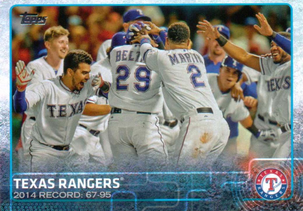 Texas Rangers 2015 Topps Complete Series One and Two Regular Issue