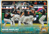 Miami Marlins 2015 Topps Complete Series One and Two Regular Issue 19 Card Team Set with Giancarlo Stanton plus