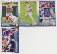 San Diego Padres 2015 Topps Complete 22 card Team Set with Cory Spangenberg Rookie Card Plus