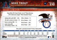 Los Angeles Angels 2015 Topps Complete 19 Card Team Set with 2 Mike Trout Cards Plus