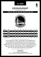 Kevin Durant 2016 2017 Hoops Basketball Series Mint Card #240