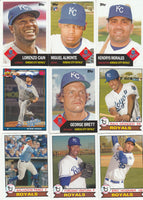 Kansas City Royals 2016 Topps Archives Complete Mint 9 Card Team Set with George Brett, Lorenzo Cain, Eric Hosmer, Salvador Perez plus