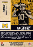 Tom Brady 2016 Panini Contenders Old School Colors Series Mint Card #25 in his Michigan Wolverines Blue College Jersey