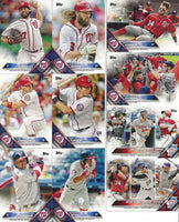 Washington Nationals 2016 Topps Complete Team Set with Bryce Harper and Trea Turner Rookie Card #103 Plus