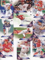 Washington Nationals 2016 Topps Complete Team Set with Bryce Harper and Trea Turner Rookie Card #103 Plus