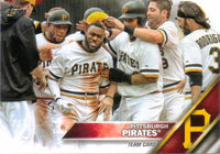 Pittsburgh Pirates 2016 Topps Complete Series One and Two Regular Issue 22 card team set with Andrew McCutchen, Gerrit Cole+