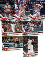 Boston Red Sox 2017 Topps Complete 26 Card Team Set with Andrew Benintendi Rookie card