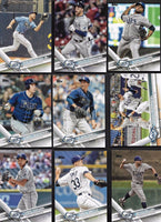 Tampa Bay Rays 2017 Topps Complete 18 Card Team Set with Evan Longoria and Kevin Kiermaier Plus