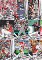 Washington Nationals 2017 Topps Complete 27 Card Team Set with Bryce Harper and Max Scherzer Plus