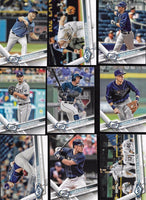 Tampa Bay Rays 2017 Topps Complete 18 Card Team Set with Evan Longoria and Kevin Kiermaier Plus
