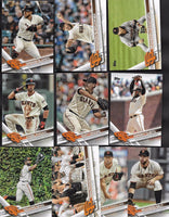 San Francisco Giants 2017 Topps Complete 21 Card Team Set with Buster Posey and Madison Bumgarner Plus