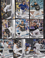 Colorado Rockies 2017 Topps Complete Series One and Two Regular Issue 29 card Team Set with Carlos Gonzalez, Trevor Story, Nolan Arenado plus