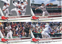 Boston Red Sox 2017 Topps Complete 26 Card Team Set with Andrew Benintendi Rookie card