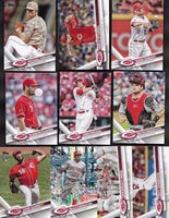 Cincinnati Reds 2017 Topps Regular Issue 20 card Team Set with Joey Votto and Eugenio Suarez Plus