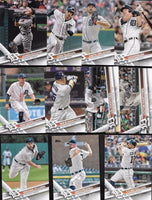 Detroit Tigers 2017 Topps Complete Series One and Two Regular Issue 23 card Team Set with Miguel Cabrera, Victor Martinez, Justin Verlander plus