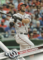 Washington Nationals 2017 Topps Complete 27 Card Team Set with Bryce Harper and Max Scherzer Plus