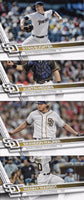 San Diego Padres 2017 Topps Complete 23 card Team Set with Wil Myers and Yangervis Solarte Plus