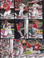 Los Angeles Angels 2017 Topps 21 Card Team Set with Mike Trout and Albert Pujols Plus