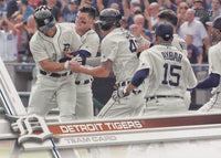 Detroit Tigers 2017 Topps Complete Series One and Two Regular Issue 23 card Team Set with Miguel Cabrera, Victor Martinez, Justin Verlander plus