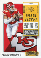 Patrick Mahomes II 2018 Panini Contenders Series Mint 2nd Year Card #51