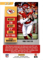 Patrick Mahomes II 2018 Panini Contenders Series Mint 2nd Year Card #51