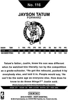 Jayson Tatum 2018 2019 HOOPS Basketball Series Mint 2nd Year Card #116