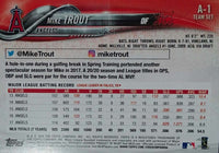 Mike Trout 2018 Topps Limited Edition Mint Card A-1 Found Exclusively in Angels Team Sets