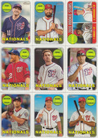 Washington Nationals 2018 Topps HERITAGE Team Set with Bryce Harper and Max Scherzer Plus