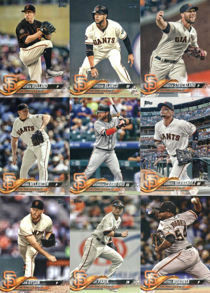 2020 Topps San Francisco Giants Baseball Cards Team Set