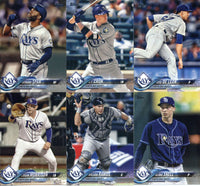 Tampa Bay Rays 2018 Topps Complete Regular Issue 17 Card Team Set with Kevin Kiermaier and Evan Longoria Plus