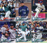 Seattle Mariners 2018 Topps Complete Series One and Two Regular Issue 21 card Team Set with Nelson Cruz, Felix Hernandez and Mitch Haniger Future Stars plus