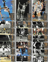 1999 2000 Upper Deck Century Legends Basketball Series 89 Card Set with 11 Michael Jordan Cards and a TON of Hall of Famers