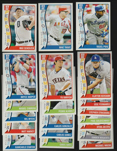 2014 Topps Heritage New Age Performers Insert Set with Mike Trout, Bryce Harper++