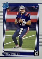 New England Patriots 2021 Donruss Factory Sealed Team Set with Tom Brady Plus a Rated Rookie card of Mac Jones #255