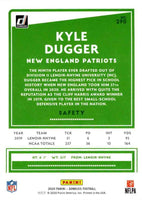 Kyle Dugger 2020 Donruss Football Series Mint ROOKIE Card #290