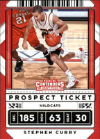 Stephen Curry 2020 2021 Panini Contenders Prospect Ticket Basketball Series Mint Variation Card #1