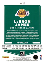 LeBron James 2021 2022 Panini DONRUSS Series Mint Card #12