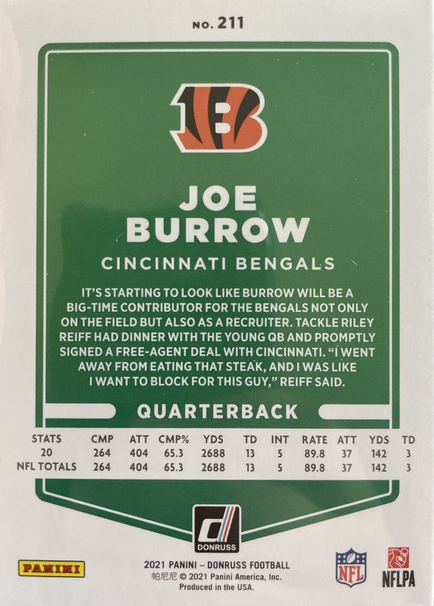 Joe Burrow 2021 Panini Mosaic Will to Win Mosaic #8 (ISA 9)